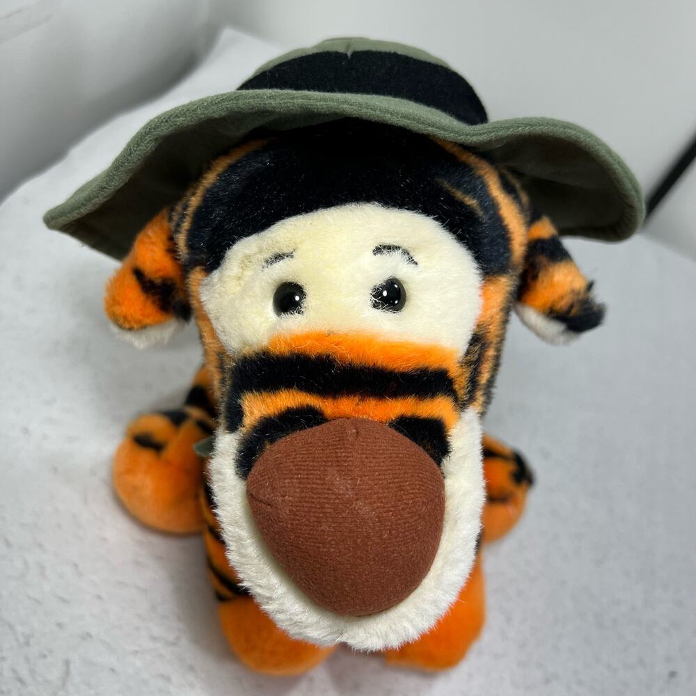 Vintage Disneyland Safari Tigger 14" Plush Stuffed Toy Walt Disney World - Picture 2 of 10
